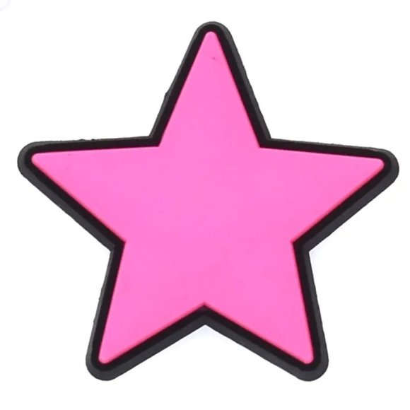 Pink Star croc charm - Picture 1 of 1
